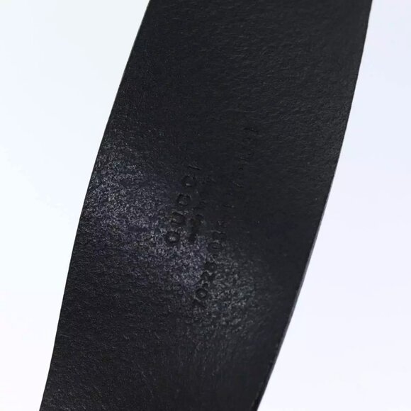 GUCCI Belt Leather 26.8""""""""-28.7"""""""" Black Auth bs - Picture 12 of 12